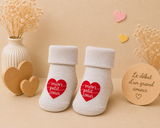Chaussettes bébé Petit coeur