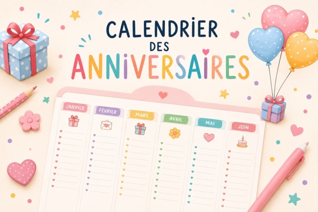 Calendrier des anniversaires