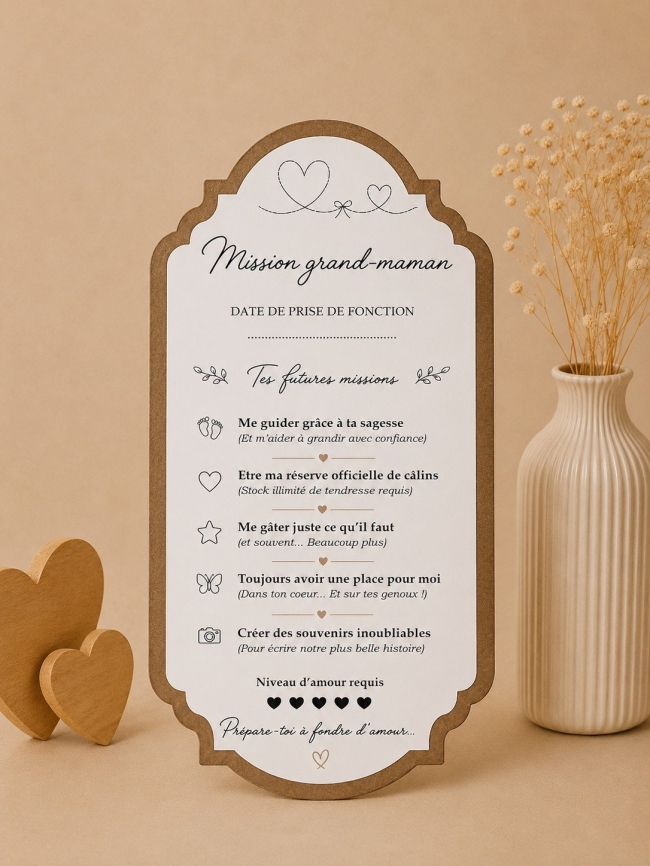 Carte de mission future grand-maman