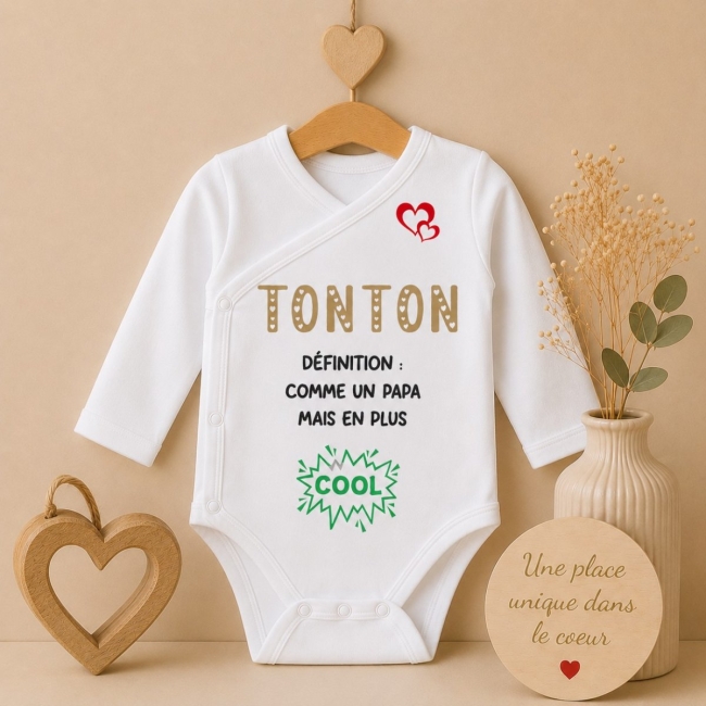 Body Bébé "Tonton" + Carte